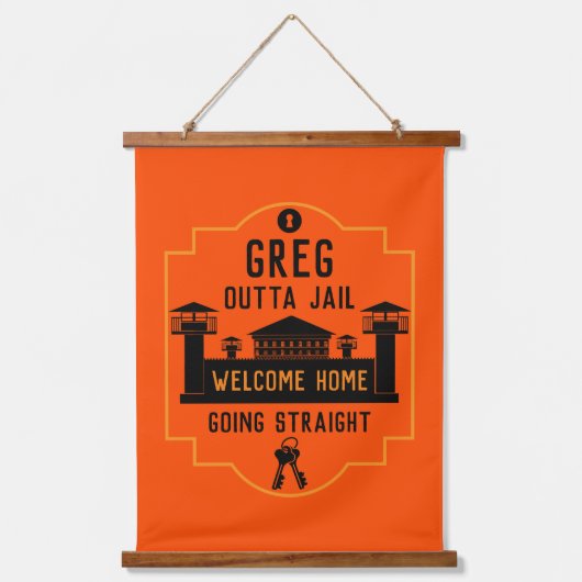 Verschwinden Sie aus dem Gefängnis Wandteppich Mit Holzrahmen (Vorderseite)