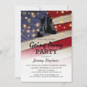 Verschwinden Soldier Patriotic Flag Einladung (Vorderseite)