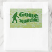 Verschwinden Squatchin-Text auf grüner Tarnung Rechteckiger Aufkleber (Tasche)