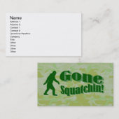 Verschwinden Squatchin-Text auf grüner Tarnung Visitenkarte (Vorne/Hinten)