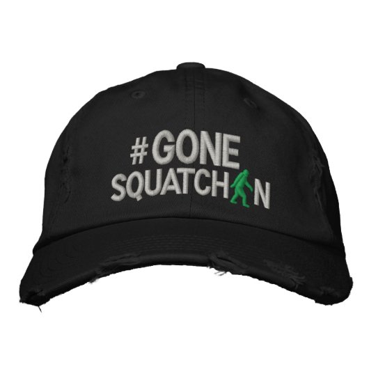 Verschwinden Squatchin und Hashtag Bestickte Baseballkappe (Vorderseite)