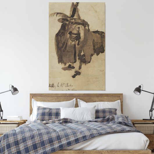 Verschwinden über Umhang und Hut Leinwanddruck (Insitu (Schlafzimmer))