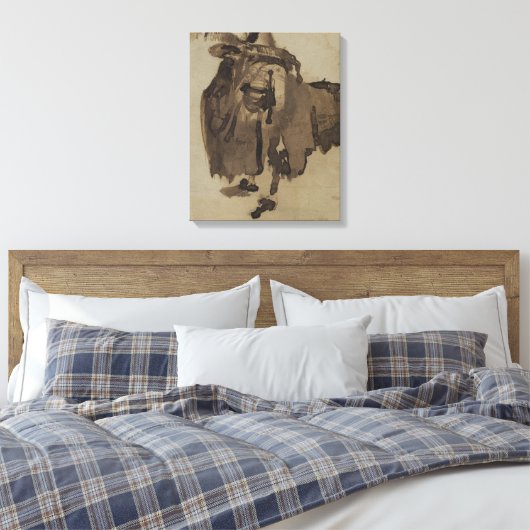 Verschwinden über Umhang und Hut Leinwanddruck (Insitu (Schlafzimmer))