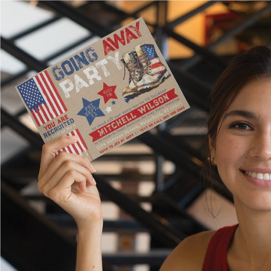 Verschwinden von Party I Militärische Abschiedsfah Einladung