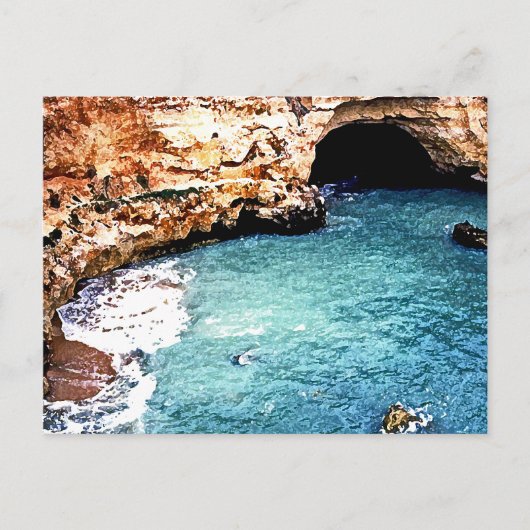 Verschwindener Strand - Tal Covo - Algarve Postkarte (Vorderseite)