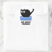 Verschwindet von den Menschen, die Niedliche schwa Runder Aufkleber (Tasche)