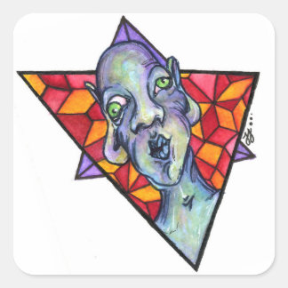 verschwommen quadratischer aufkleber