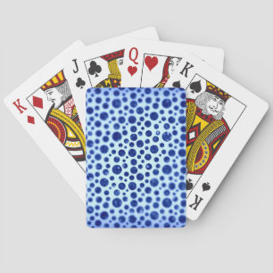 Verschwommene blaue Punkte Spielkarten