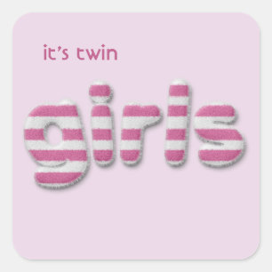 verschwommene Mädchen Quadratischer Aufkleber