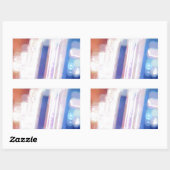 verschwommene Stadtbeleuchtung Abstrakt Rechteckiger Aufkleber (Blatt)