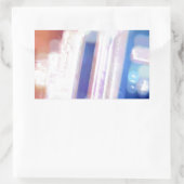 verschwommene Stadtbeleuchtung Abstrakt Rechteckiger Aufkleber (Tasche)