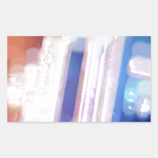 verschwommene Stadtbeleuchtung Abstrakt Rechteckiger Aufkleber (Vorderseite)