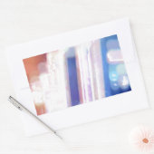 verschwommene Stadtbeleuchtung Abstrakt Rechteckiger Aufkleber (Umschlag)