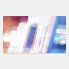 verschwommene Stadtbeleuchtung Abstrakt Rechteckiger Aufkleber