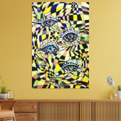 Verschwörung Alle sehen Auge Wasserfarbengeflecht Leinwanddruck (Insitu (Wohnzimmer))