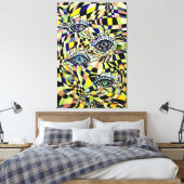 Verschwörung Alle sehen Auge Wasserfarbengeflecht Leinwanddruck (Insitu (Schlafzimmer))