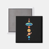 Verschwörung auf der flachen Erde - Sonnensysteme  Magnet (Vorderseite/Rückseite)
