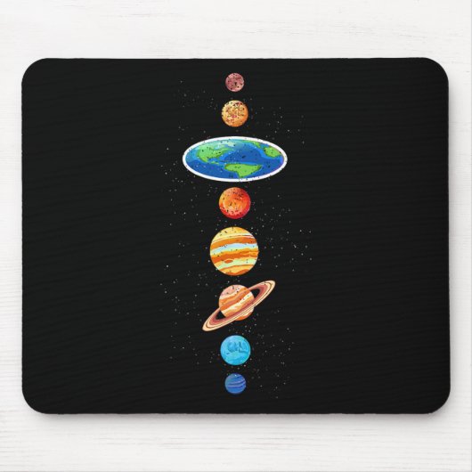 Verschwörung auf der flachen Erde - Sonnensysteme Mousepad (Vorne)