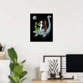 Verschwörung Bigfoot Loch Ness Monster Wasserski Poster (Heimbüro)
