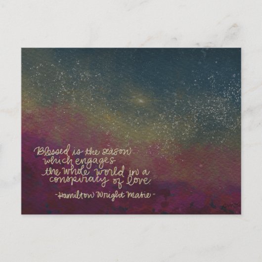 Verschwörung der Liebe Feiertagspostkarte (Vorderseite)