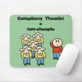 Verschwörung Theoretiker = non-sheeple Mousepad (Mit Mouse)