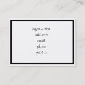 Verschwörung Visitenkarte (Rückseite)