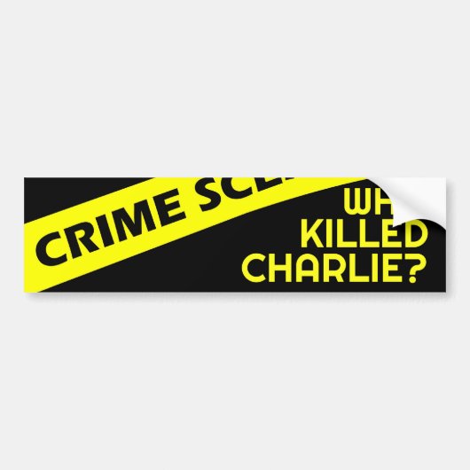 Verschwörungsintrige Neugier WER HAT CHARLIE GETÖT Autoaufkleber (Vorne)