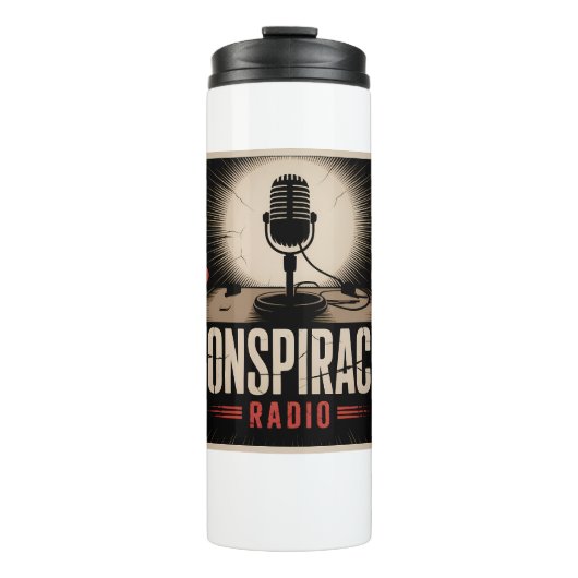 Verschwörungsradio Thermotasse Thermosbecher (Vorderseite)