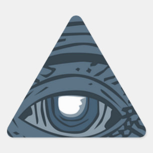 Verschwörungstheoretiker Illuminati Pyramide Auge Dreieckiger Aufkleber