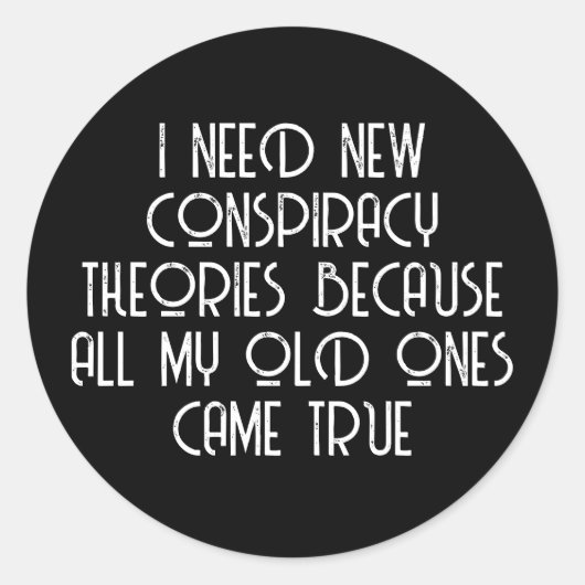 Verschwörungstheoretiker Runder Aufkleber (Vorderseite)