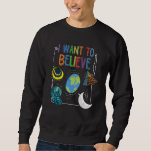 Verschwörungstheorien flache Außerirdischen UFO Mo Sweatshirt