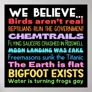 Verschwörungstheorien Yard Sign Poster