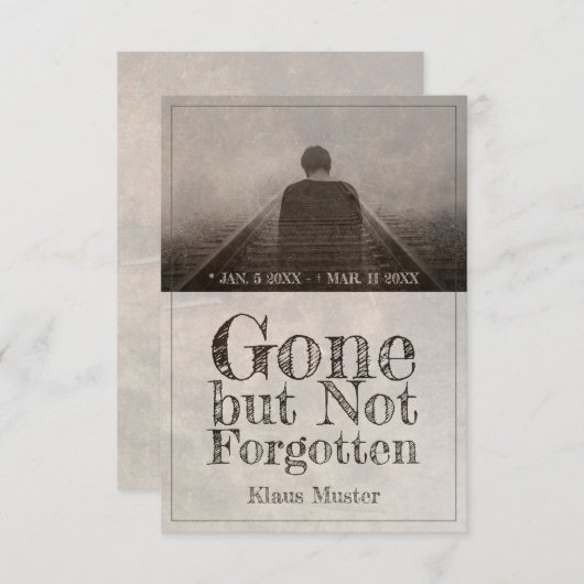 Verschwunden, aber nicht vergessen - Vintag (Vorne/Hinten)