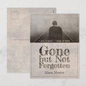 Verschwunden, aber nicht vergessen - Vintag Feiertagspostkarte (Vorne/Hinten)