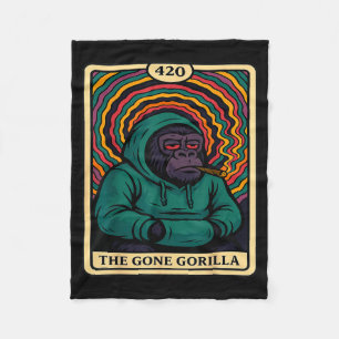 Verschwunden Gorilla Trippy Unkraut rauchende Taro Fleecedecke