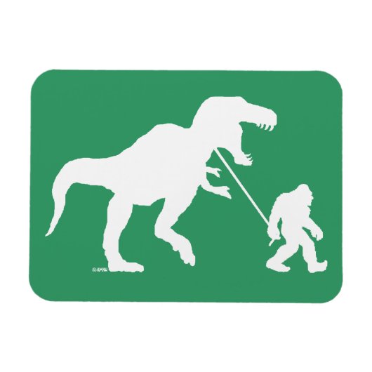 Verschwunden Squatchin mit T-rex Magnet (Horizontal)