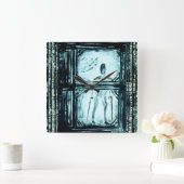 Verschwundener Mensch II Quadratische Wanduhr (Zuhause)