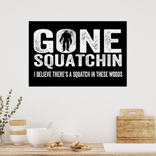 Verschwundener Squatchin (Distressed) Squatch in d Poster (Küche)