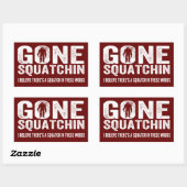 Verschwundener Squatchin (Distressed) Squatch in d Rechteckiger Aufkleber (Blatt)