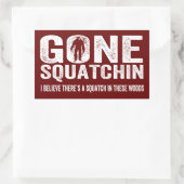 Verschwundener Squatchin (Distressed) Squatch in d Rechteckiger Aufkleber (Tasche)