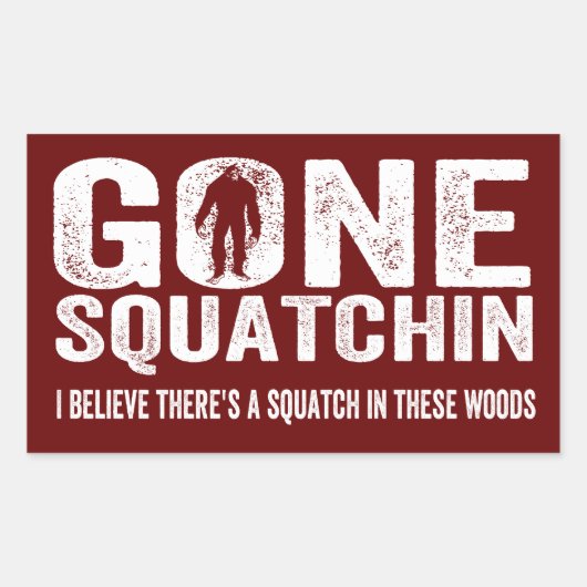 Verschwundener Squatchin (Distressed) Squatch in d Rechteckiger Aufkleber (Vorderseite)