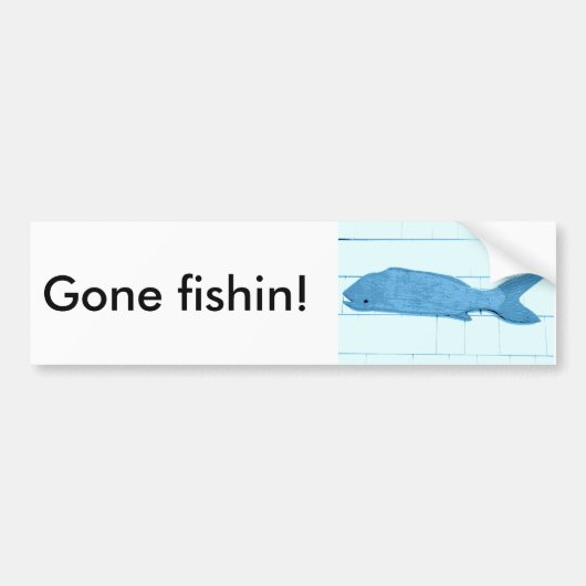 verschwundenes blaues Fischlogo Autoaufkleber (Vorne)