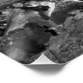 Verschwundenes Schwarz-Weiß-Foto-Glossar Poster (Ecke)