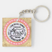 Verse ich alles durch Christus tun kann Schlüsselanhänger (Rückseite)