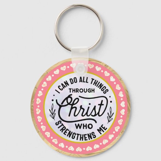 Verse ich alles durch Christus tun kann Schlüsselanhänger (Vorderseite)