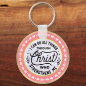 Verse ich alles durch Christus tun kann Schlüsselanhänger (Rückseite)
