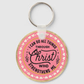 Verse ich alles durch Christus tun kann Schlüsselanhänger (Rückseite)