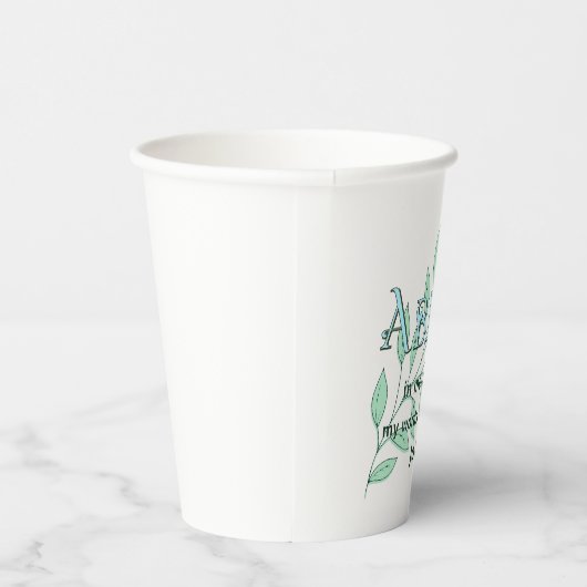 Verse John 15:7 in meiner Schrift verborgen Pappbecher (Rechts)