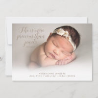 Verse She is more Wertvoll als Jewels Foto Birth