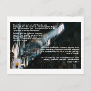 Verse von Isaiah 41 - Hilfe und Komfort Postkarte